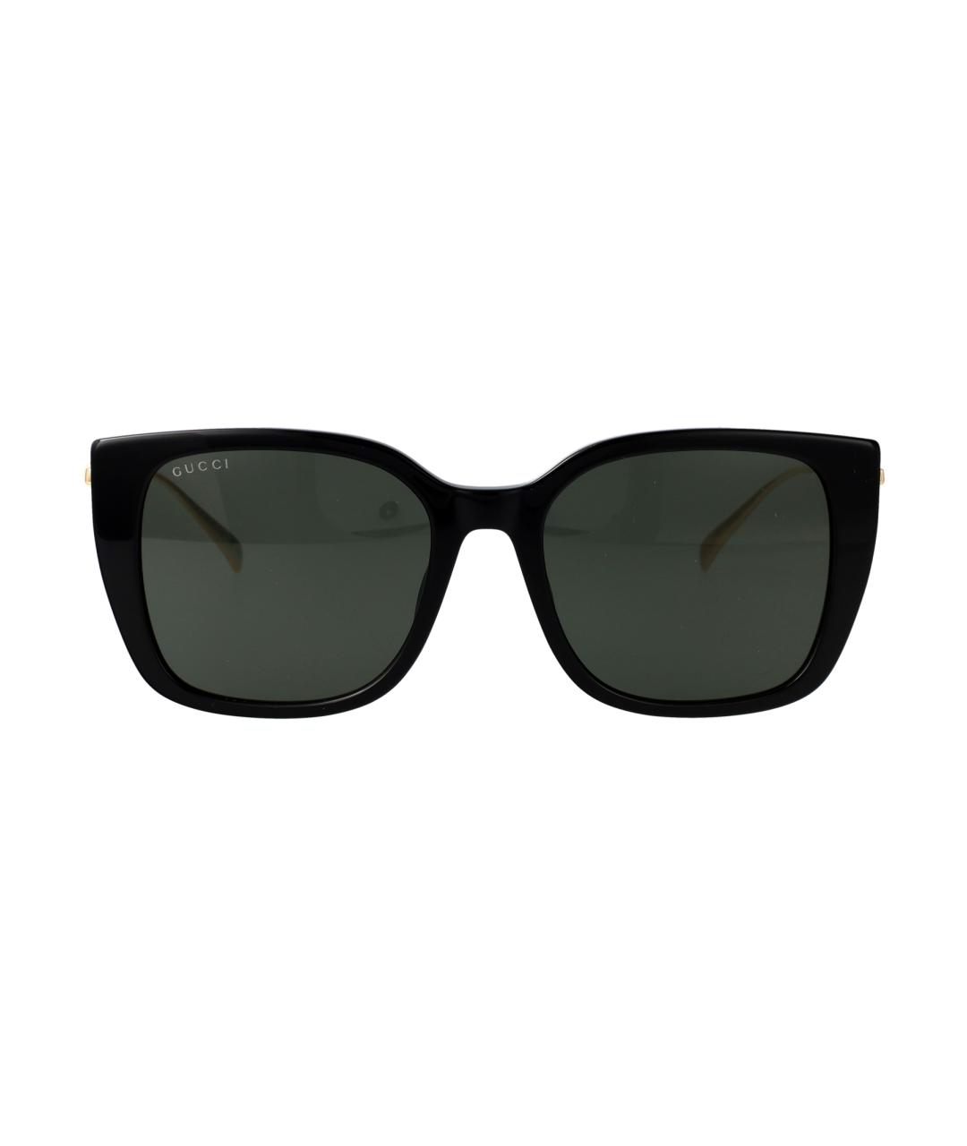 GUCCI Черные металлические солнцезащитные очки, фото 1