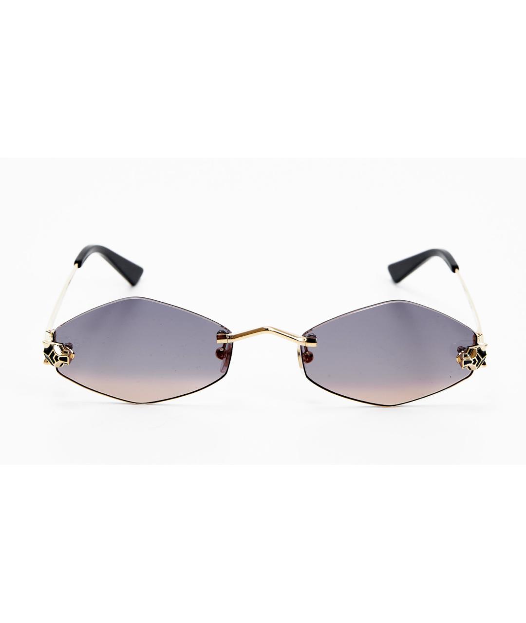 CARTIER Фиолетовые металлические солнцезащитные очки, фото 2