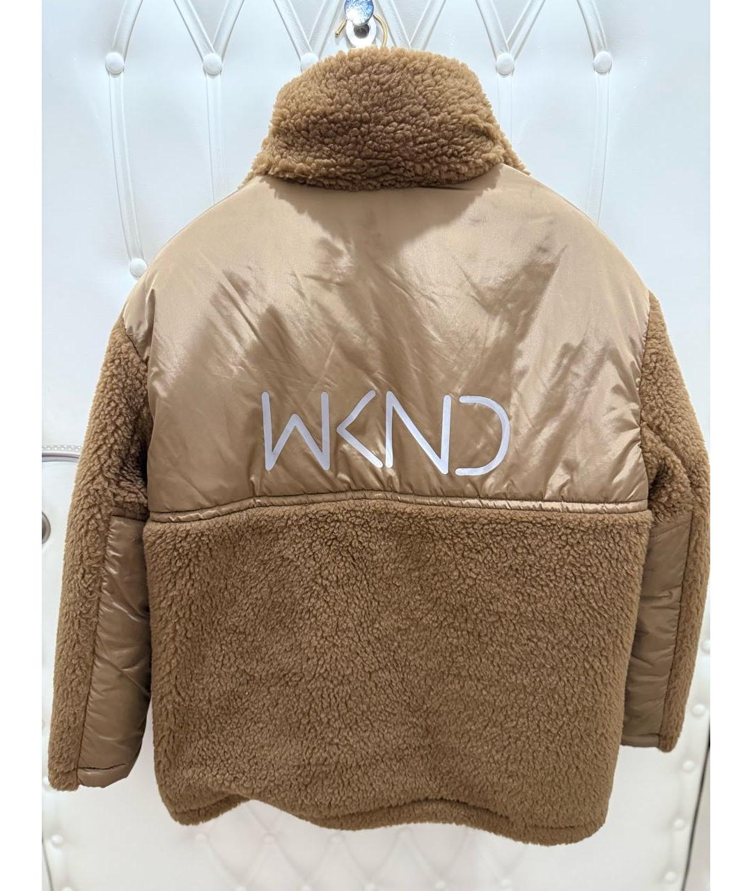 WEEKEND MAX MARA Коричневая шерстяная шуба, фото 2