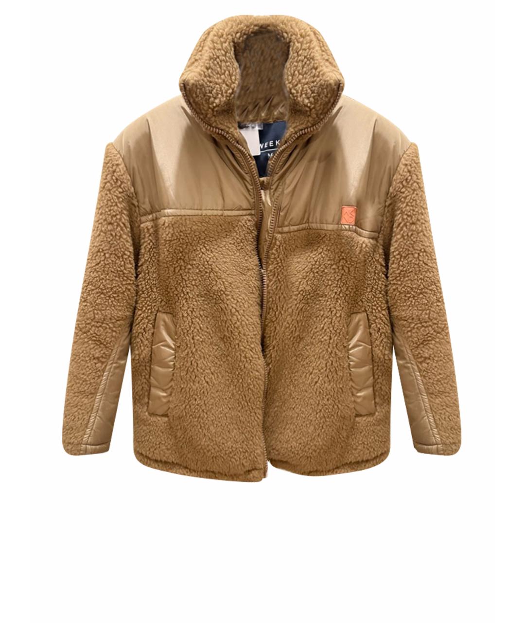 WEEKEND MAX MARA Коричневая шерстяная шуба, фото 1