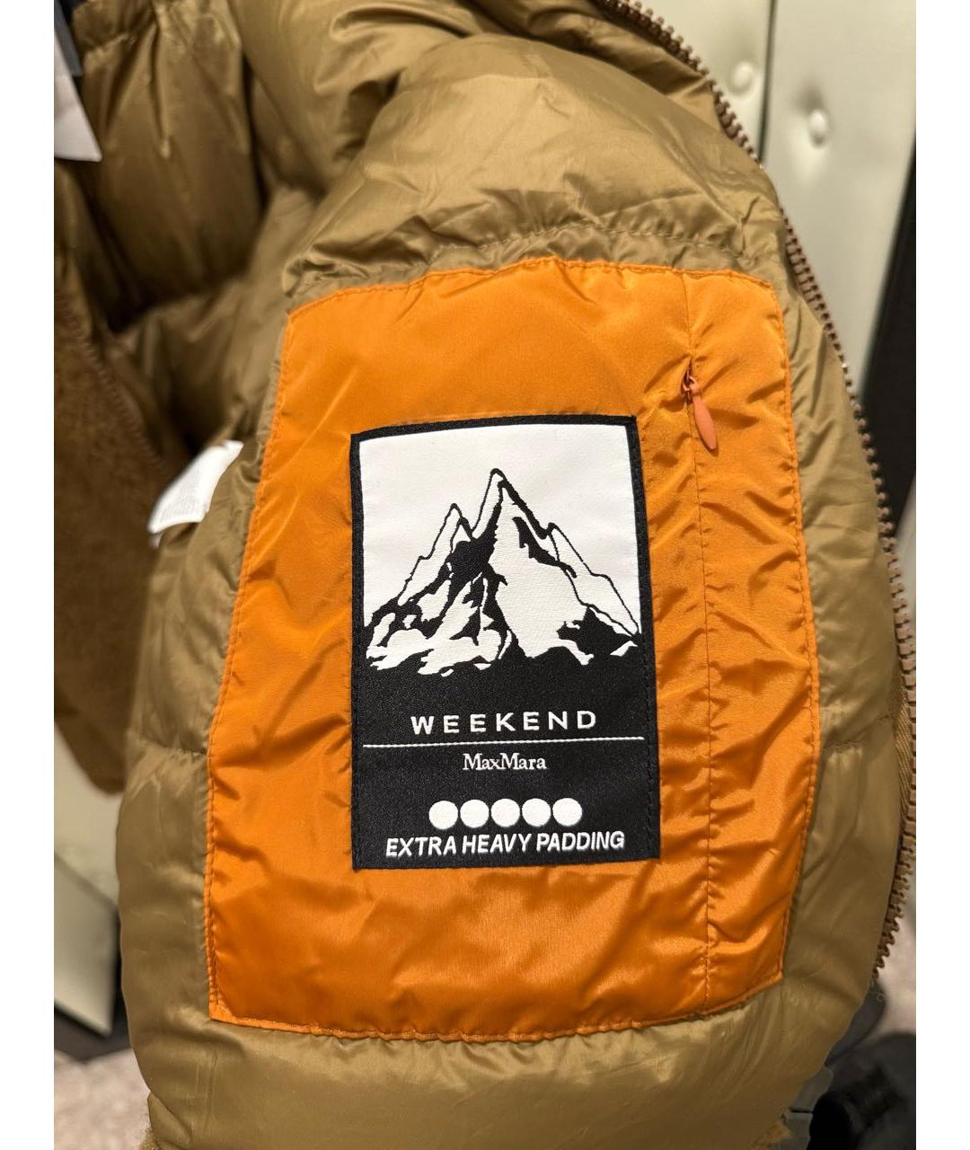 WEEKEND MAX MARA Коричневая шерстяная шуба, фото 7