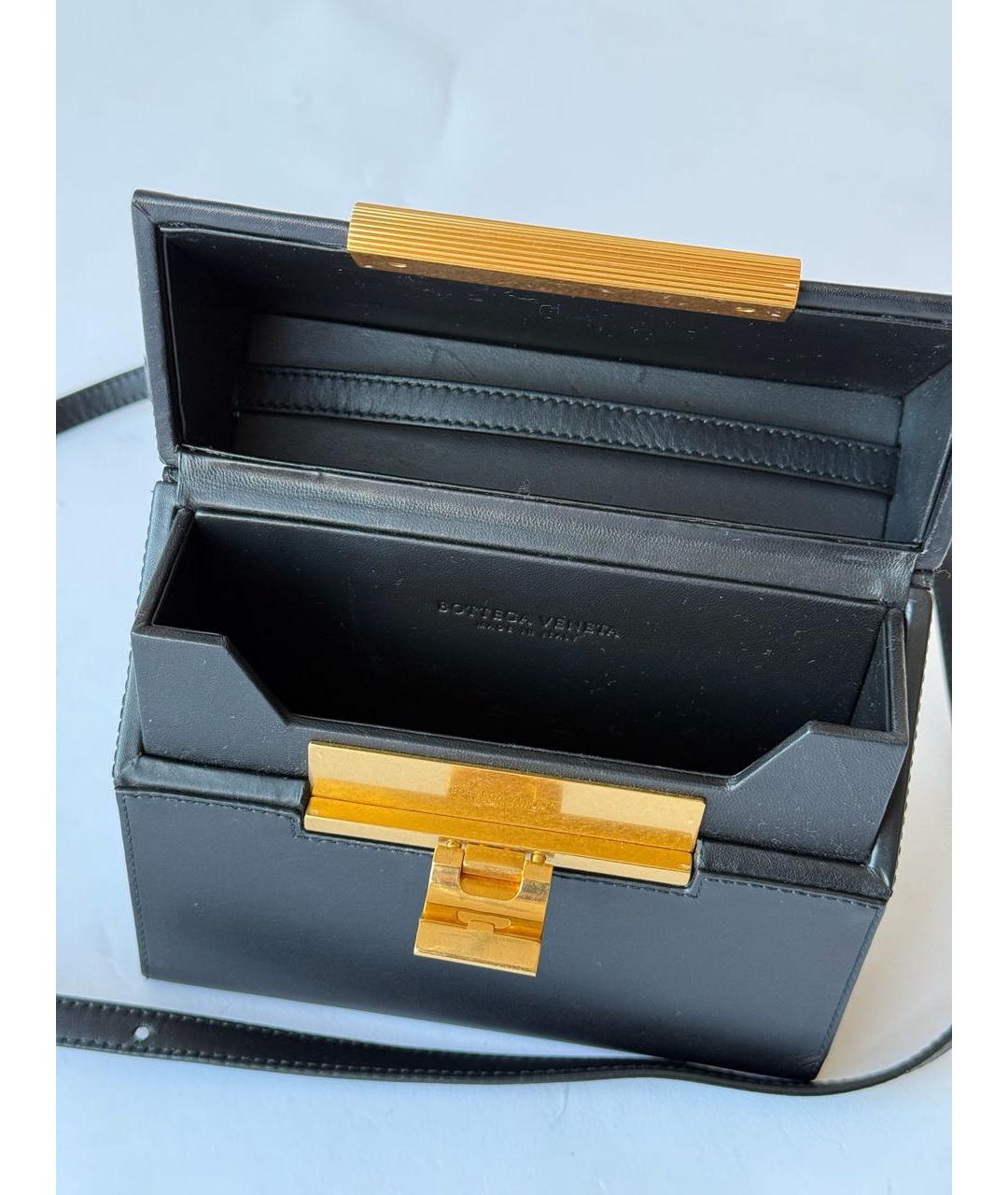 BOTTEGA VENETA Черная кожаная сумка тоут, фото 3