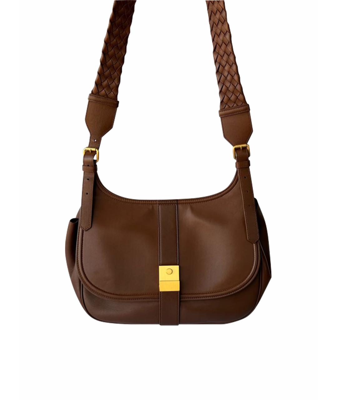 BOTTEGA VENETA Коричневая кожаная сумка тоут, фото 1