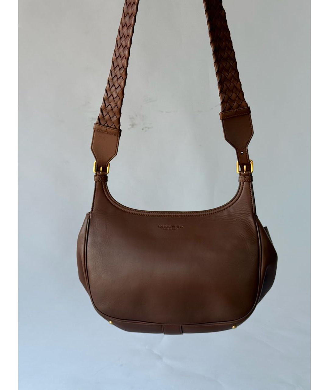 BOTTEGA VENETA Коричневая кожаная сумка тоут, фото 2