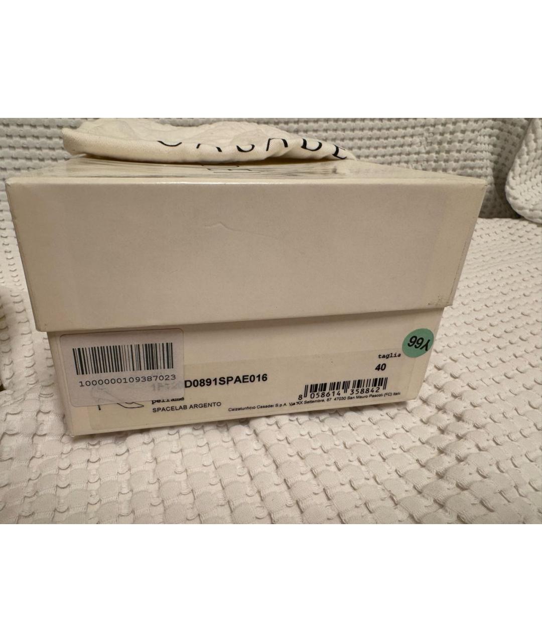 CASADEI Серебряные кожаные туфли, фото 7