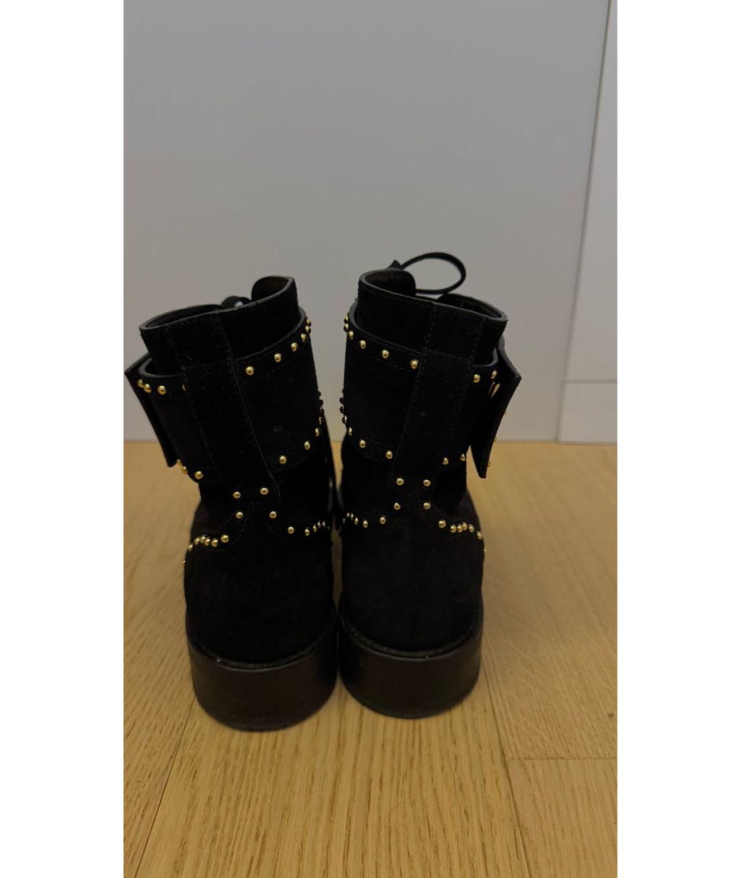 LOUIS VUITTON Черные замшевые ботинки, фото 4