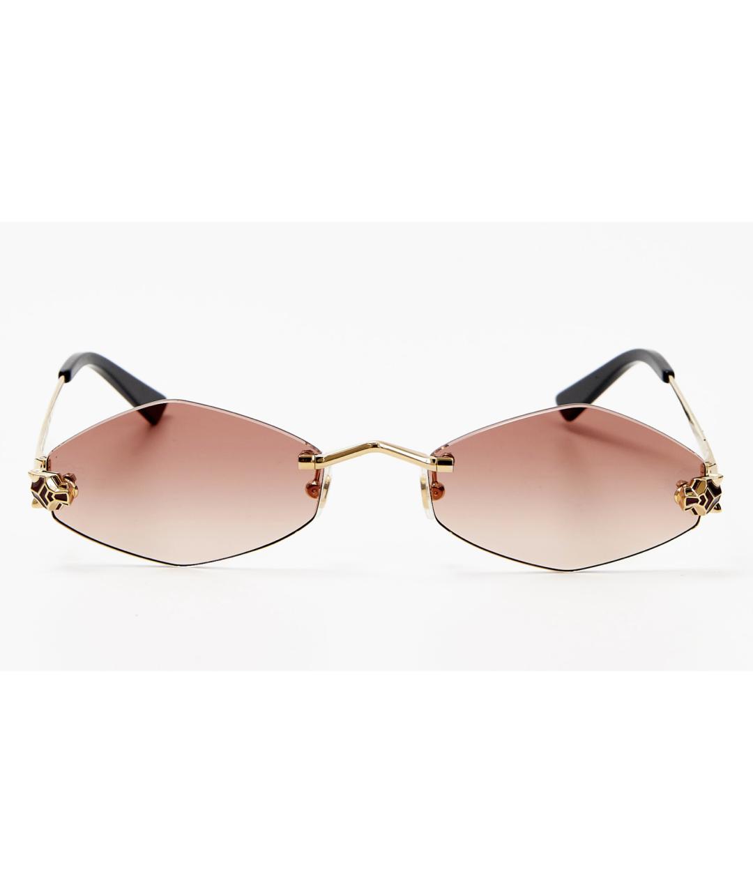 CARTIER Золотые металлические солнцезащитные очки, фото 2