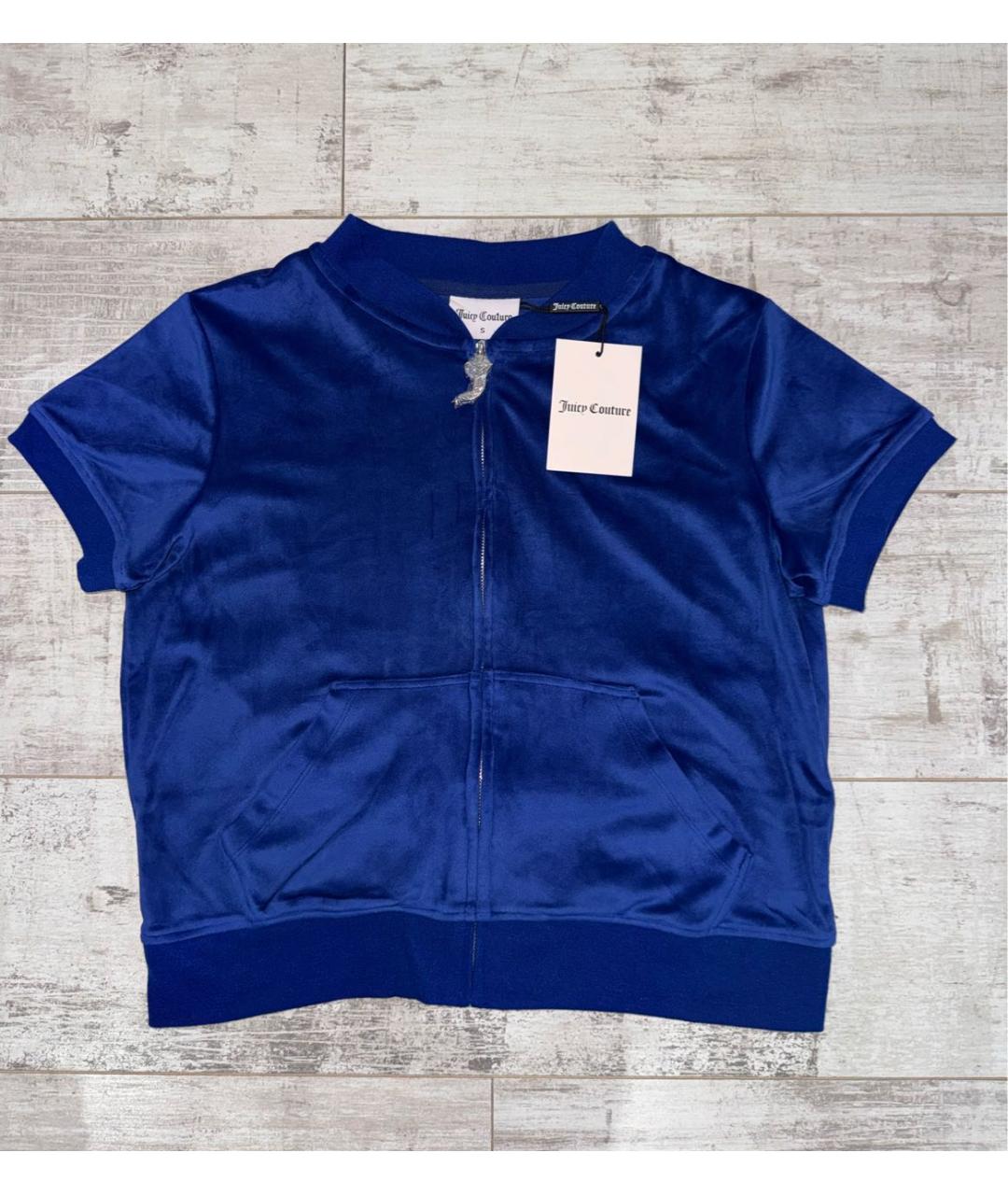 JUICY COUTURE Синяя полиэстеровая блузы, фото 9