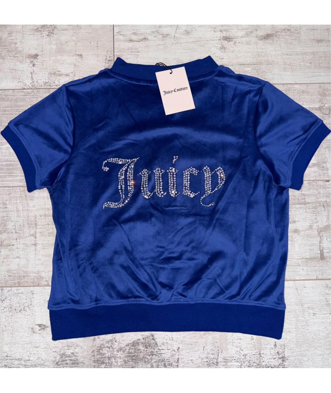 JUICY COUTURE Синяя полиэстеровая блузы, фото 2
