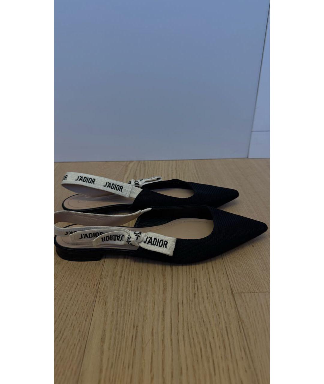 CHRISTIAN DIOR Черные текстильные туфли, фото 7