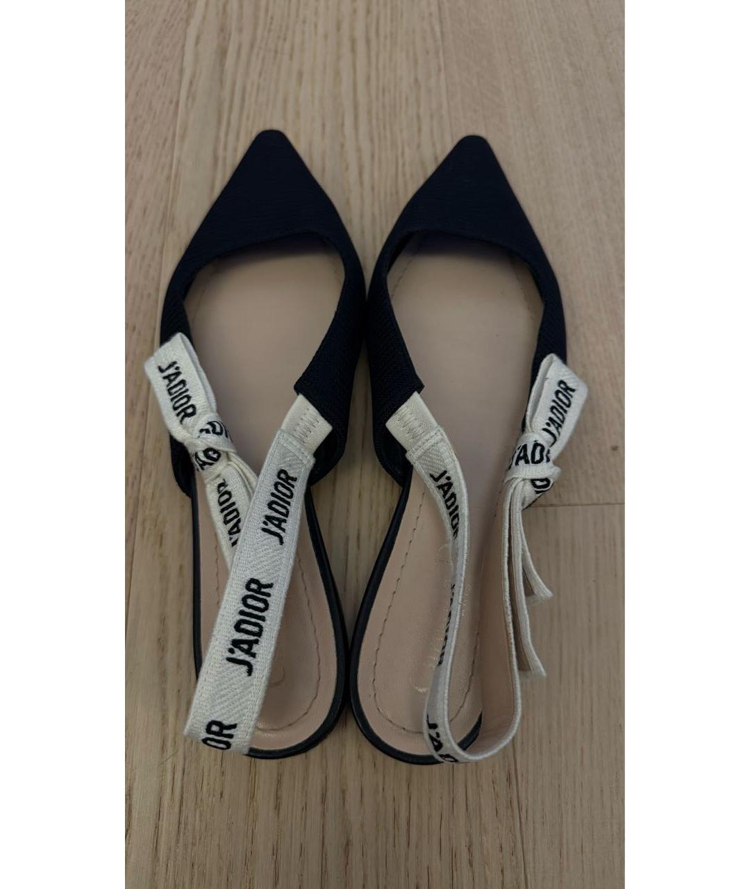 CHRISTIAN DIOR Черные текстильные туфли, фото 3