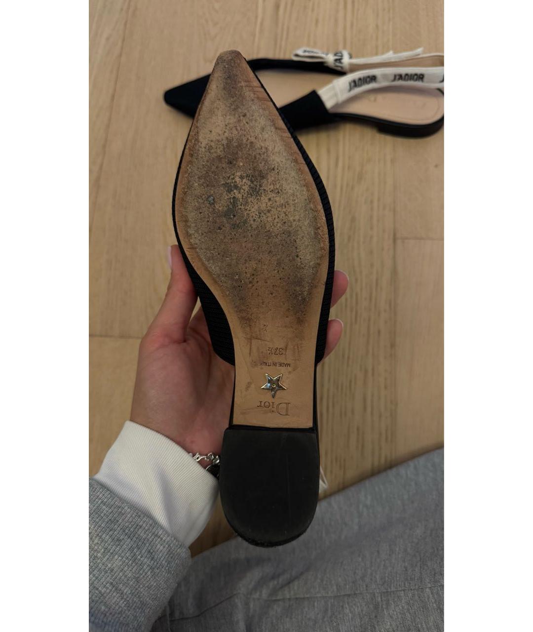 CHRISTIAN DIOR Черные текстильные туфли, фото 5