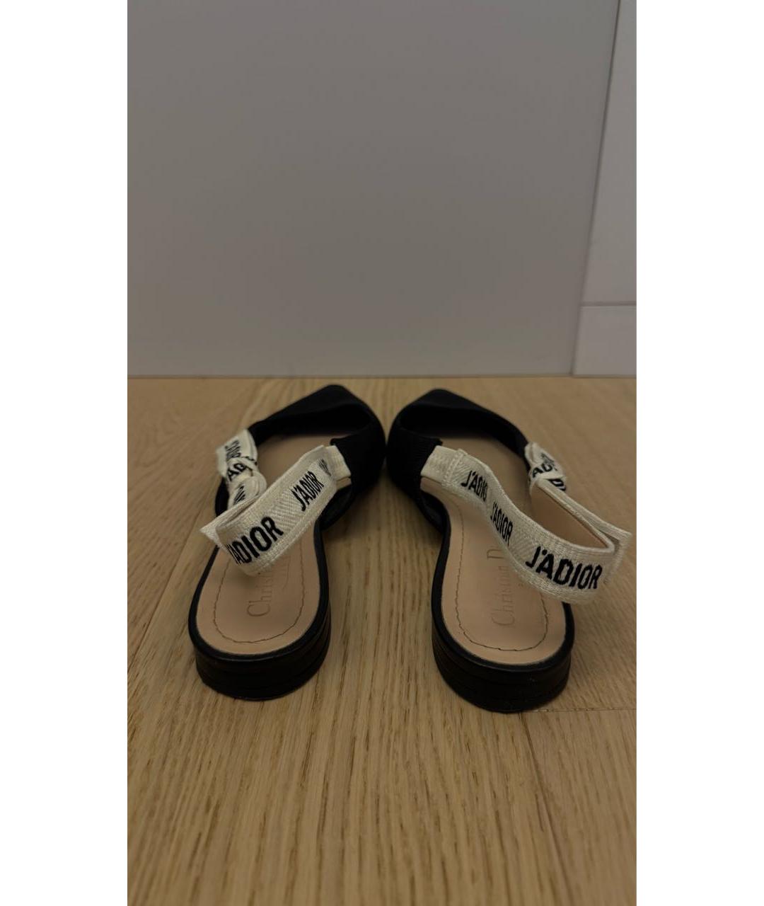 CHRISTIAN DIOR Черные текстильные туфли, фото 4