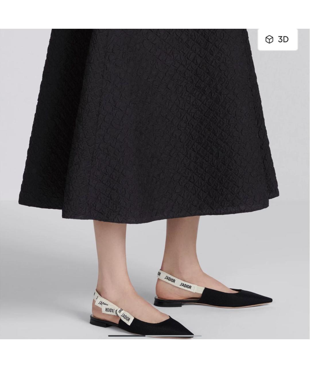 CHRISTIAN DIOR Черные текстильные туфли, фото 6