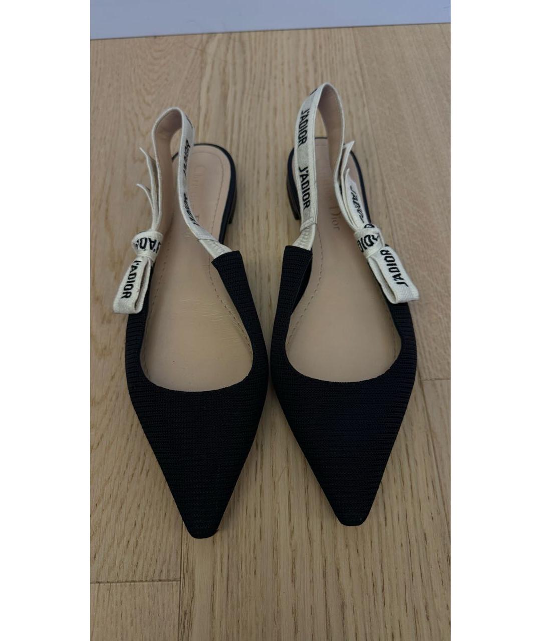 CHRISTIAN DIOR Черные текстильные туфли, фото 2