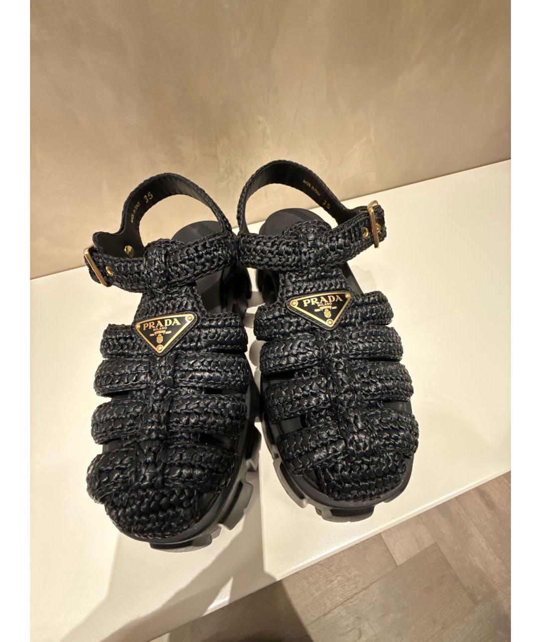 PRADA Черные сандалии, фото 2