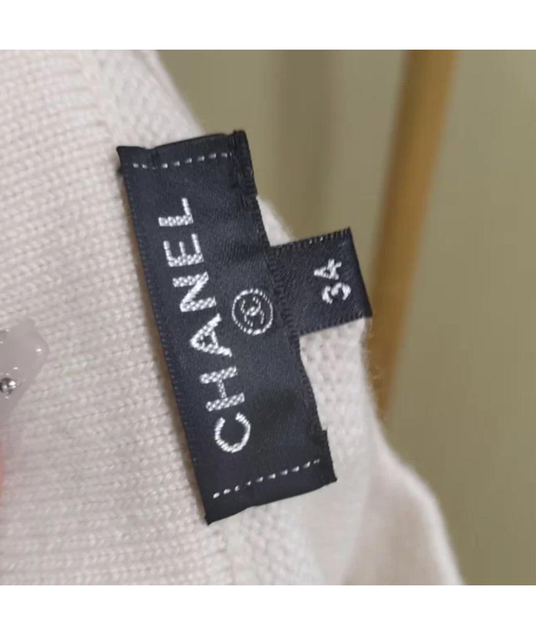 CHANEL Белая кашемировая юбка миди, фото 4