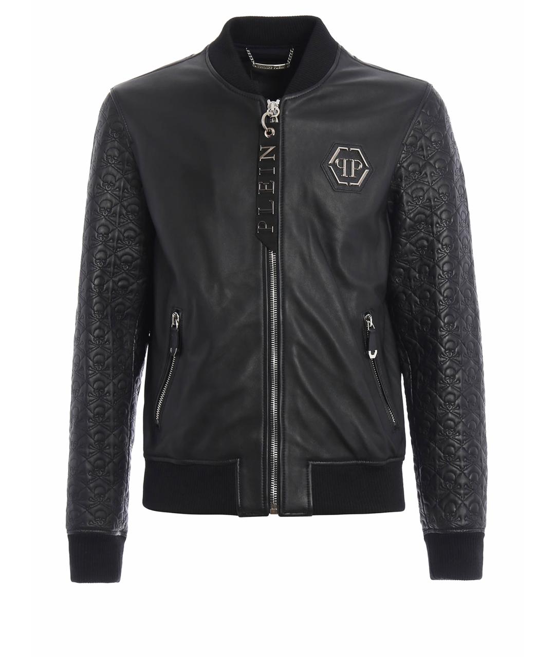 PHILIPP PLEIN Черная кожаная куртка, фото 1