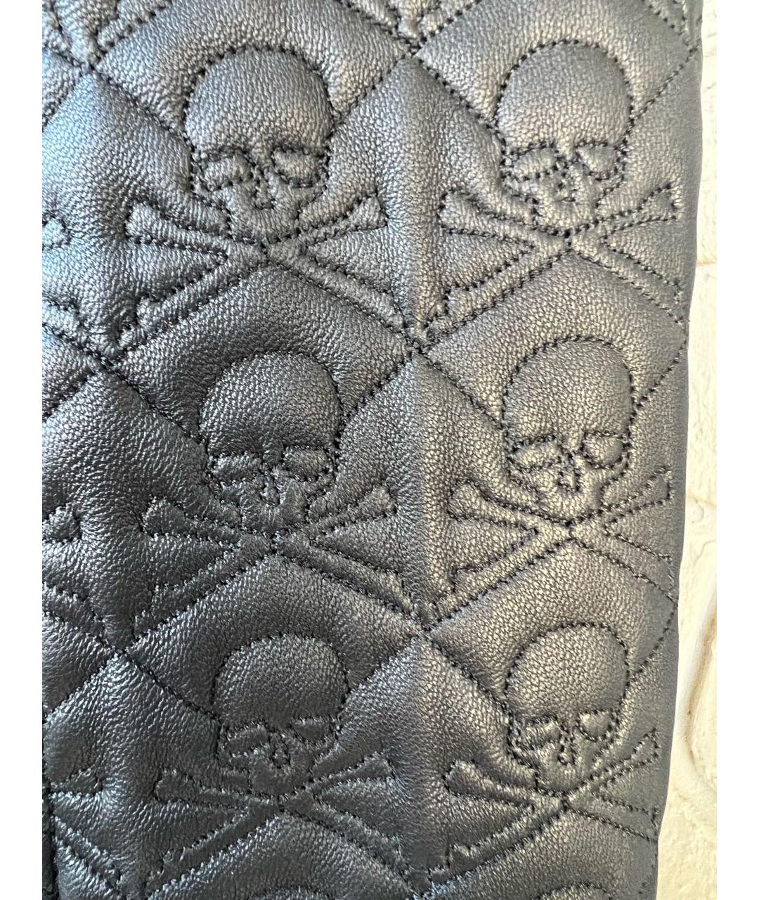 PHILIPP PLEIN Черная кожаная куртка, фото 6