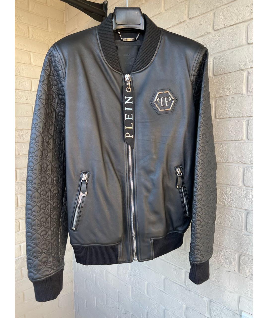 PHILIPP PLEIN Черная кожаная куртка, фото 9