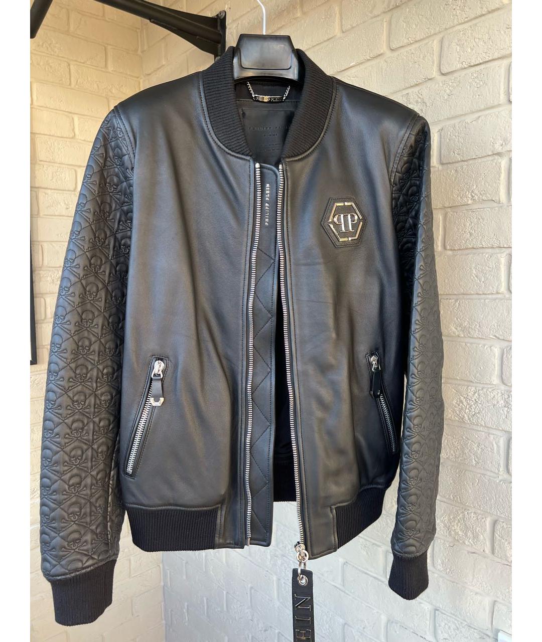 PHILIPP PLEIN Черная кожаная куртка, фото 5