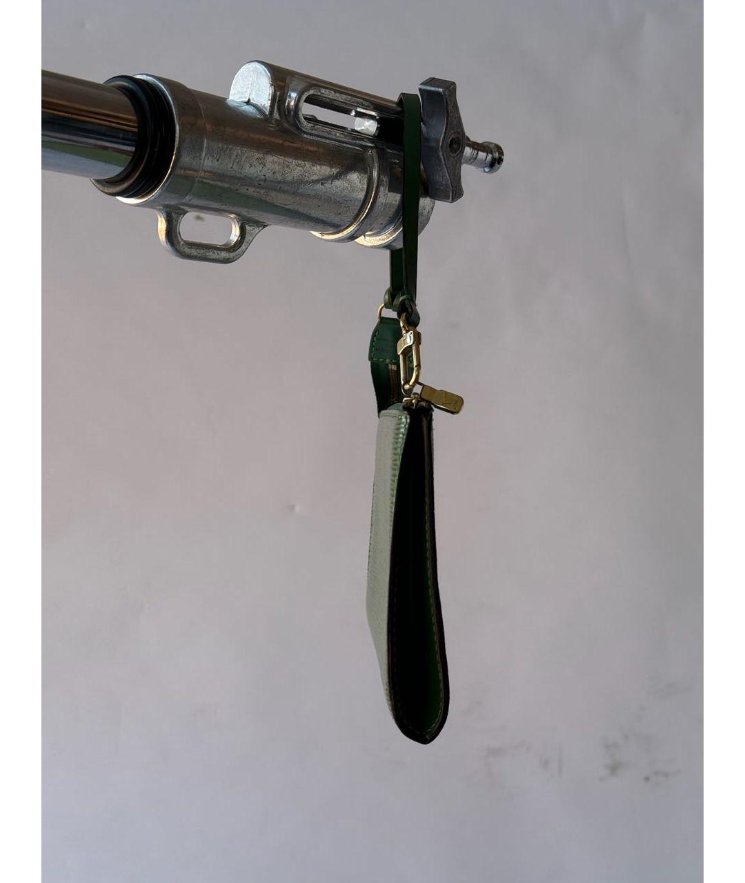 LOUIS VUITTON Зеленая кожаная сумка с короткими ручками, фото 4