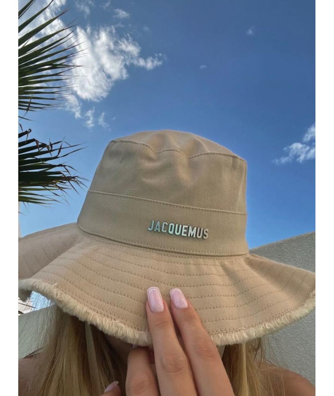 JACQUEMUS Бежевая хлопковая панама, фото 2