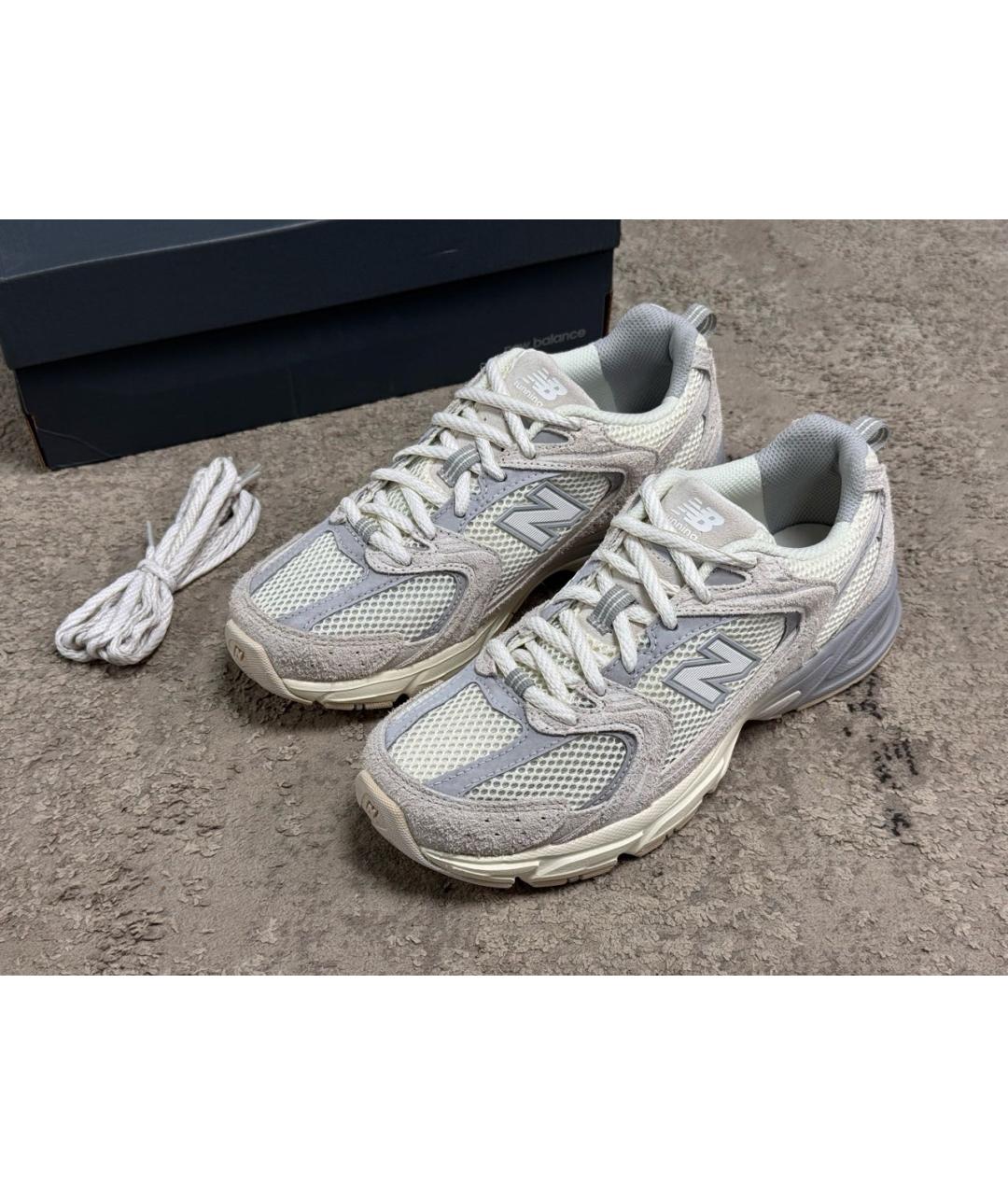 NEW BALANCE Бежевые синтетические кроссовки, фото 2