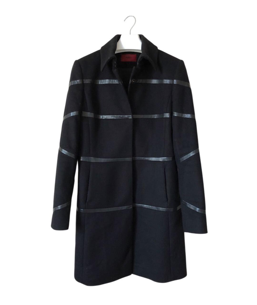 HUGO BOSS Черное шерстяное пальто, фото 7