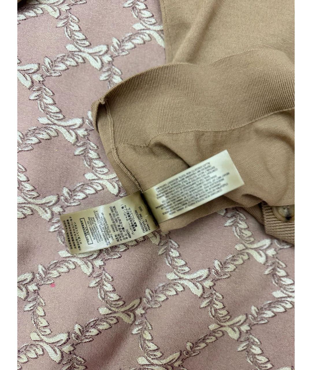 BURBERRY Бежевый шерстяной кардиган, фото 7