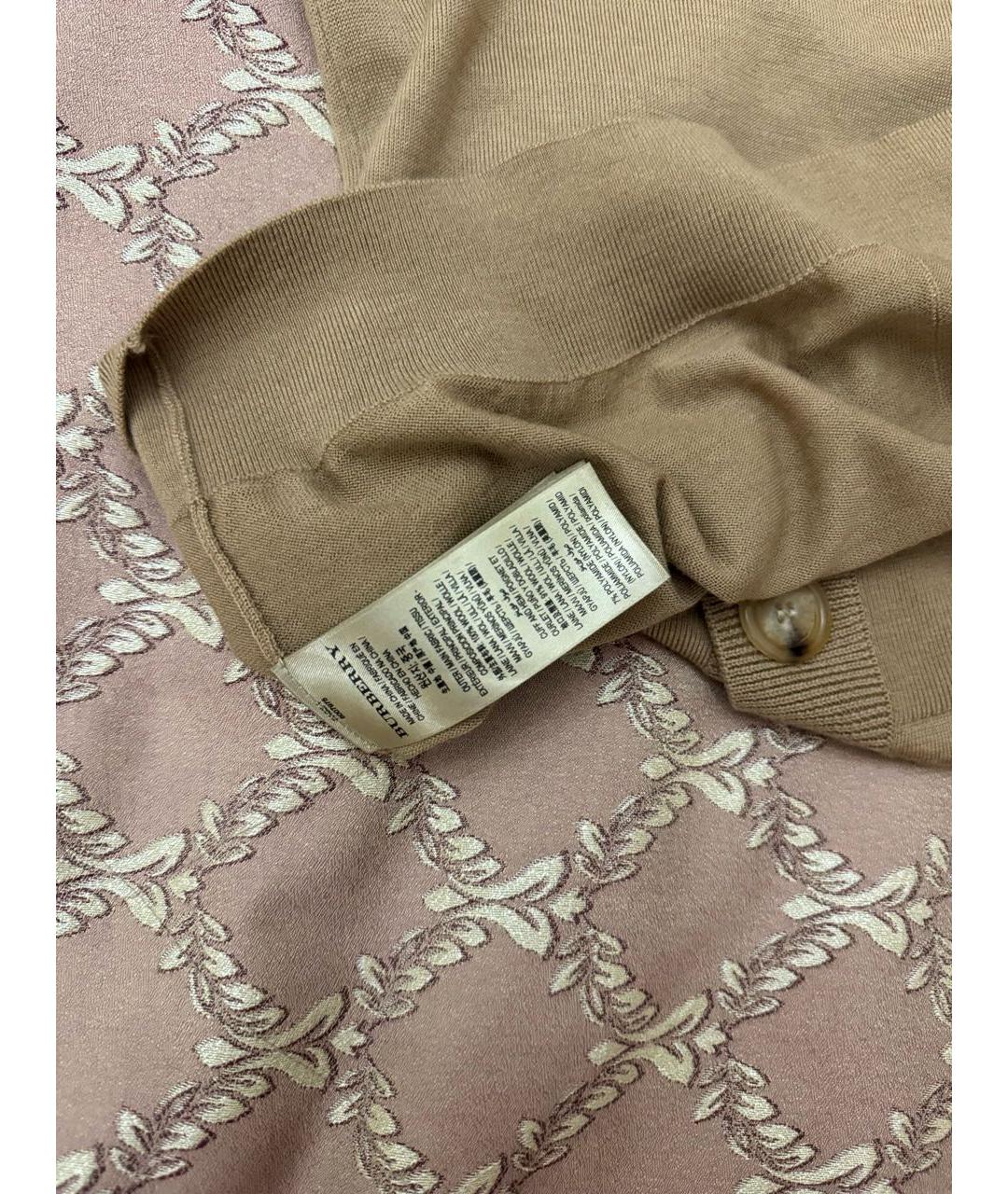 BURBERRY Бежевый шерстяной кардиган, фото 4