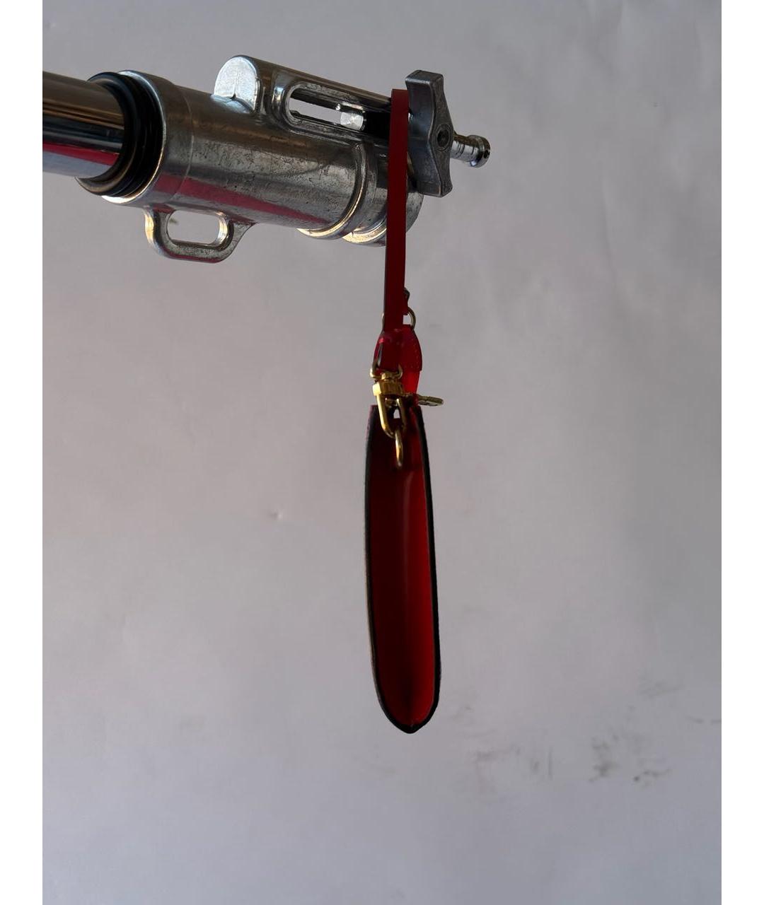 LOUIS VUITTON Красная кожаная сумка с короткими ручками, фото 4