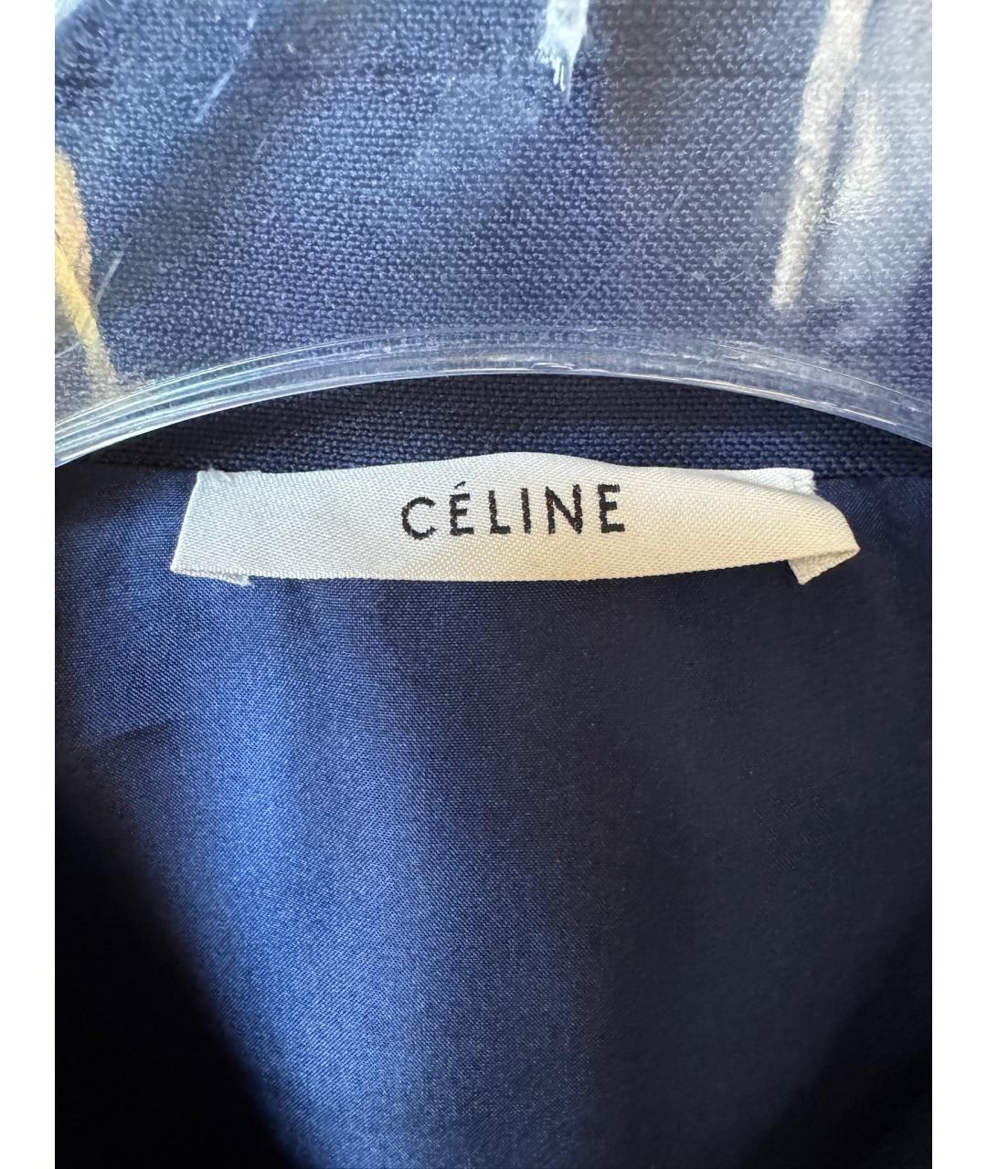 CELINE Синее полиэстеровое пальто, фото 6