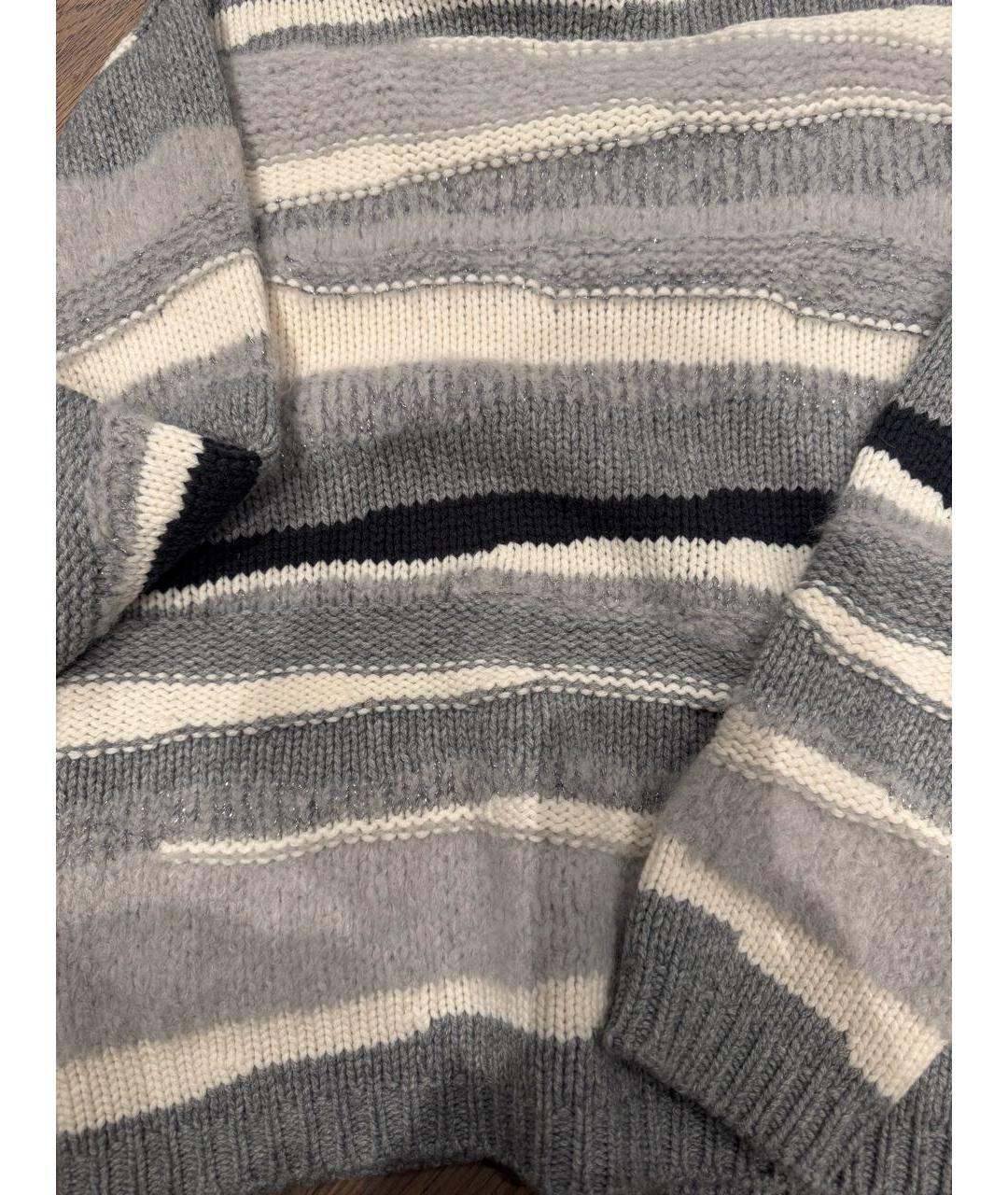 FABIANA FILIPPI Серый кашемировый джемпер / свитер, фото 3