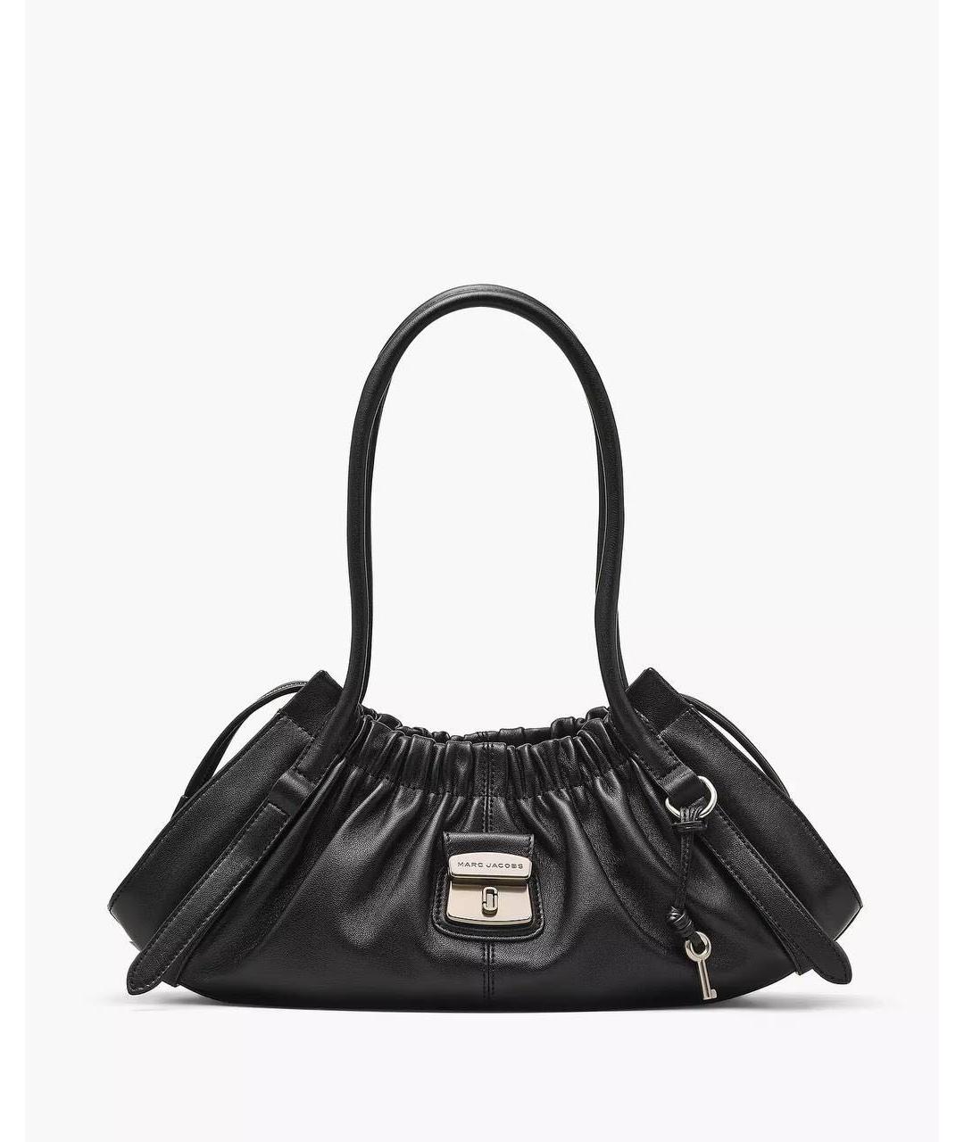 MARC JACOBS Черная кожаная сумка с короткими ручками, фото 6