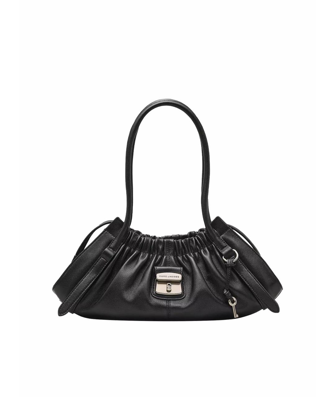 MARC JACOBS Черная кожаная сумка с короткими ручками, фото 1