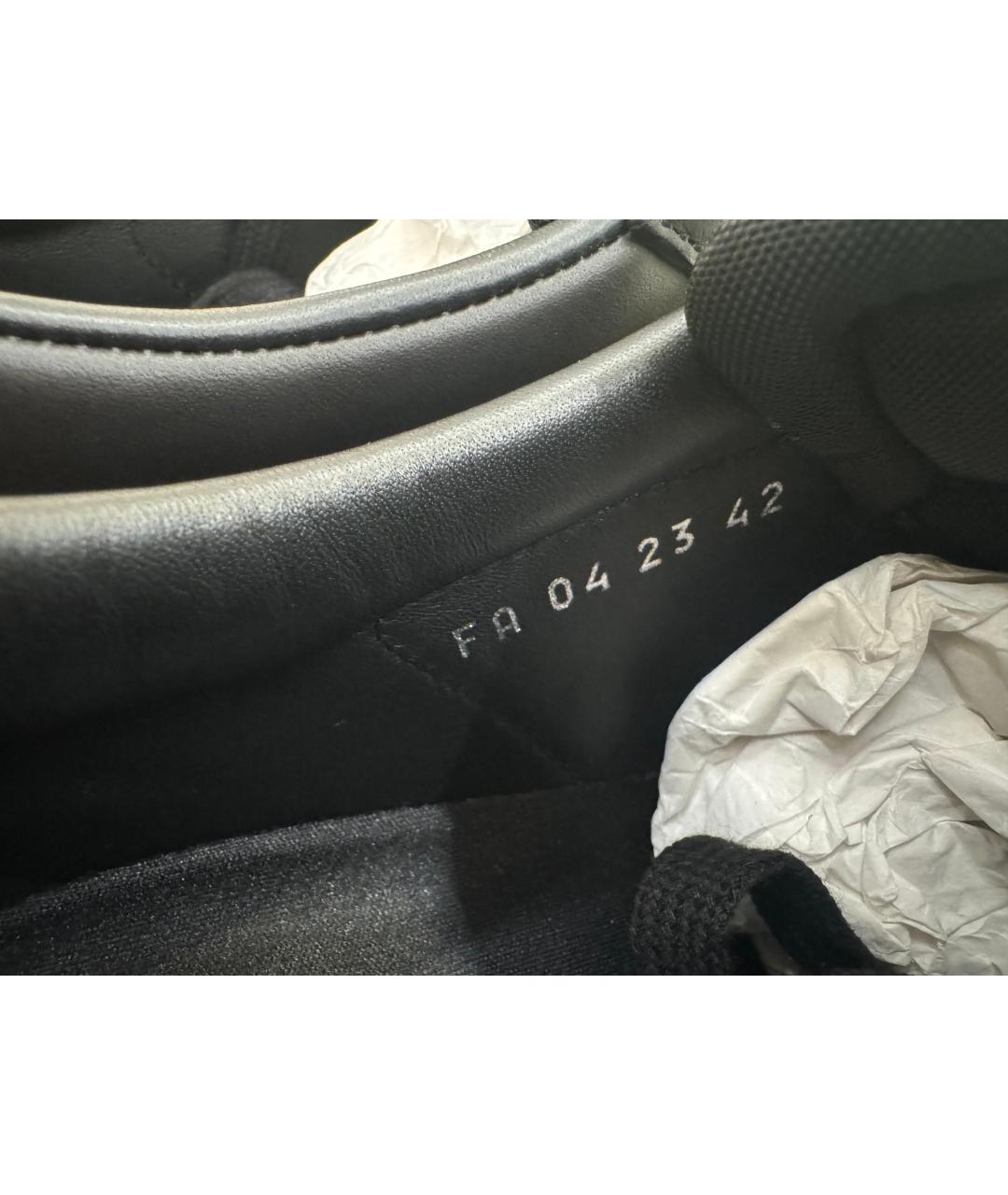 CHRISTIAN DIOR Черные кожаные низкие кроссовки / кеды, фото 5