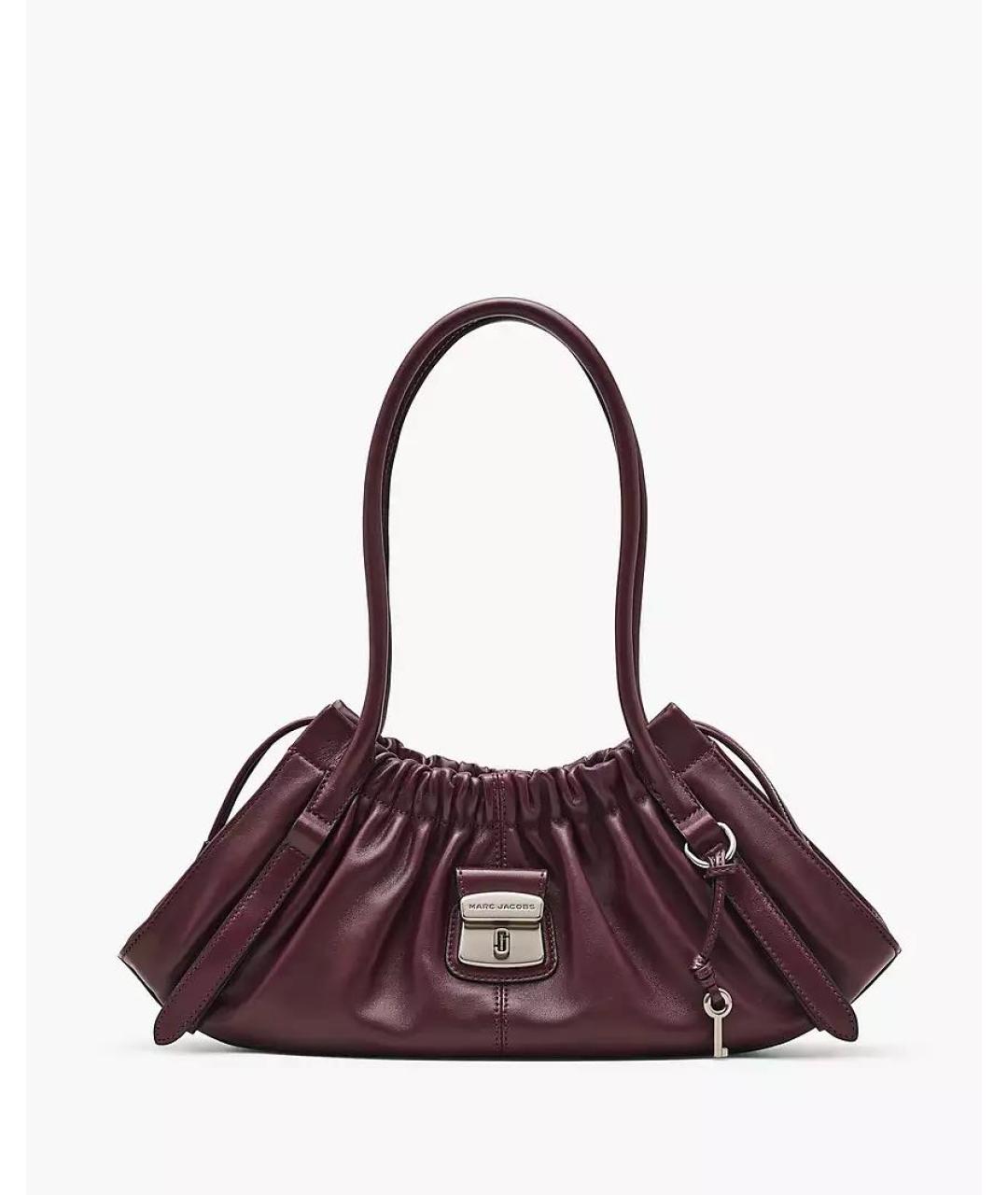 MARC JACOBS Бордовая кожаная сумка с короткими ручками, фото 6