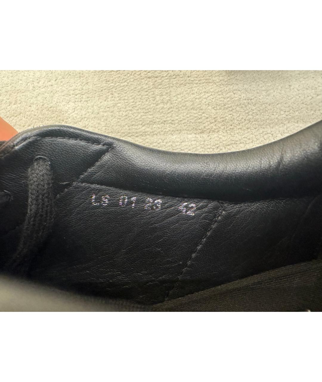 CHRISTIAN DIOR Черные кожаные низкие кроссовки / кеды, фото 4