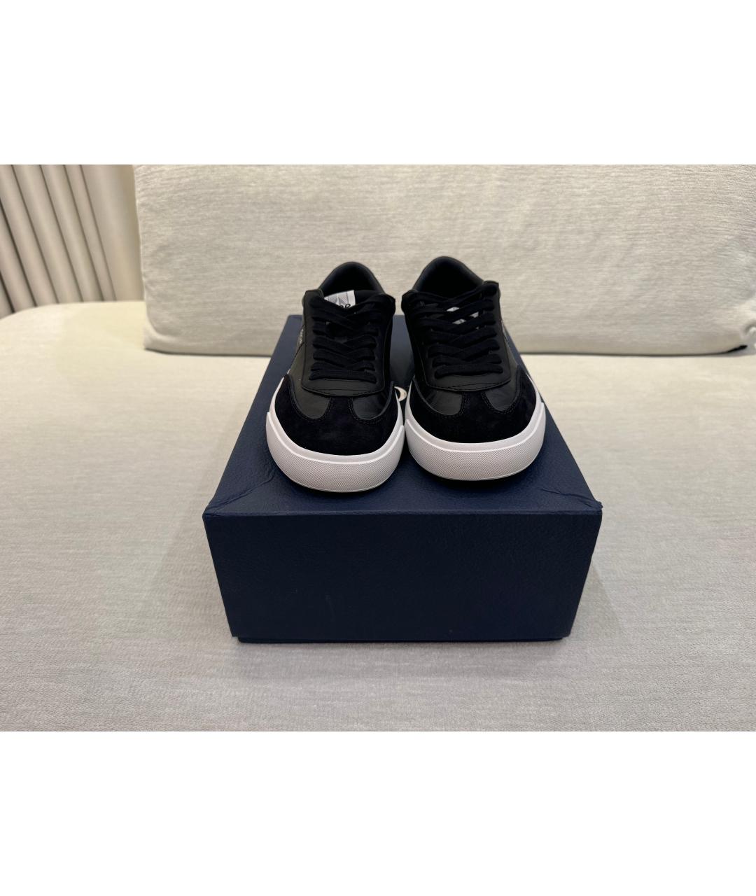 CHRISTIAN DIOR Черные кожаные низкие кроссовки / кеды, фото 2