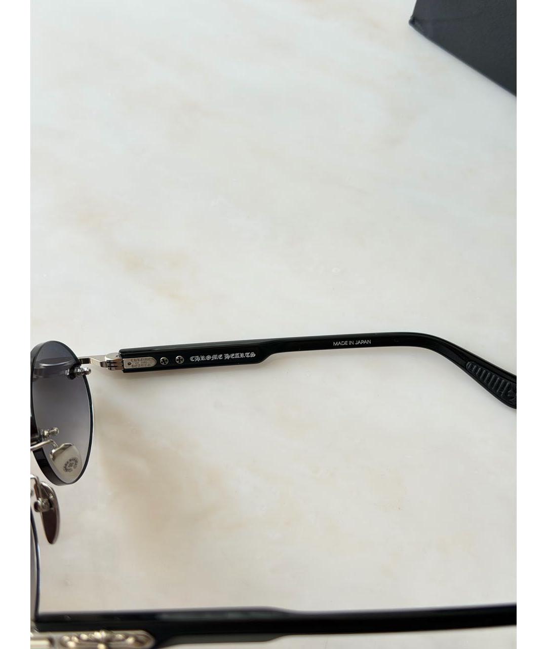 CHROME HEARTS Черные металлические солнцезащитные очки, фото 4