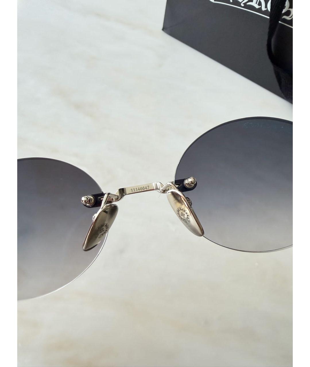 CHROME HEARTS Черные металлические солнцезащитные очки, фото 7