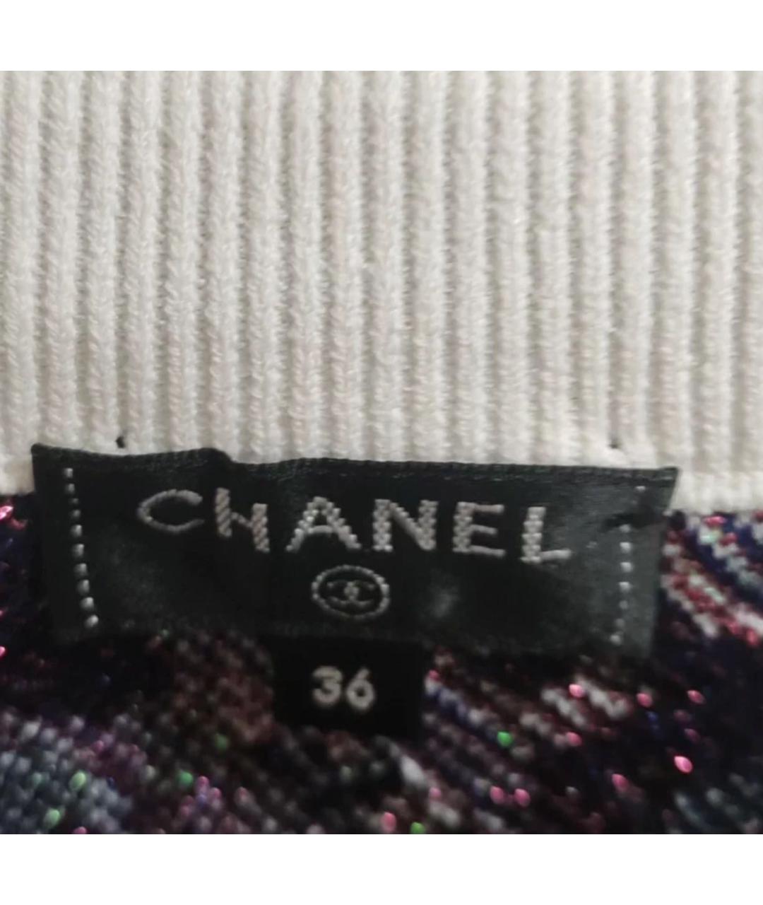 CHANEL Мульти твидовая юбка мини, фото 5
