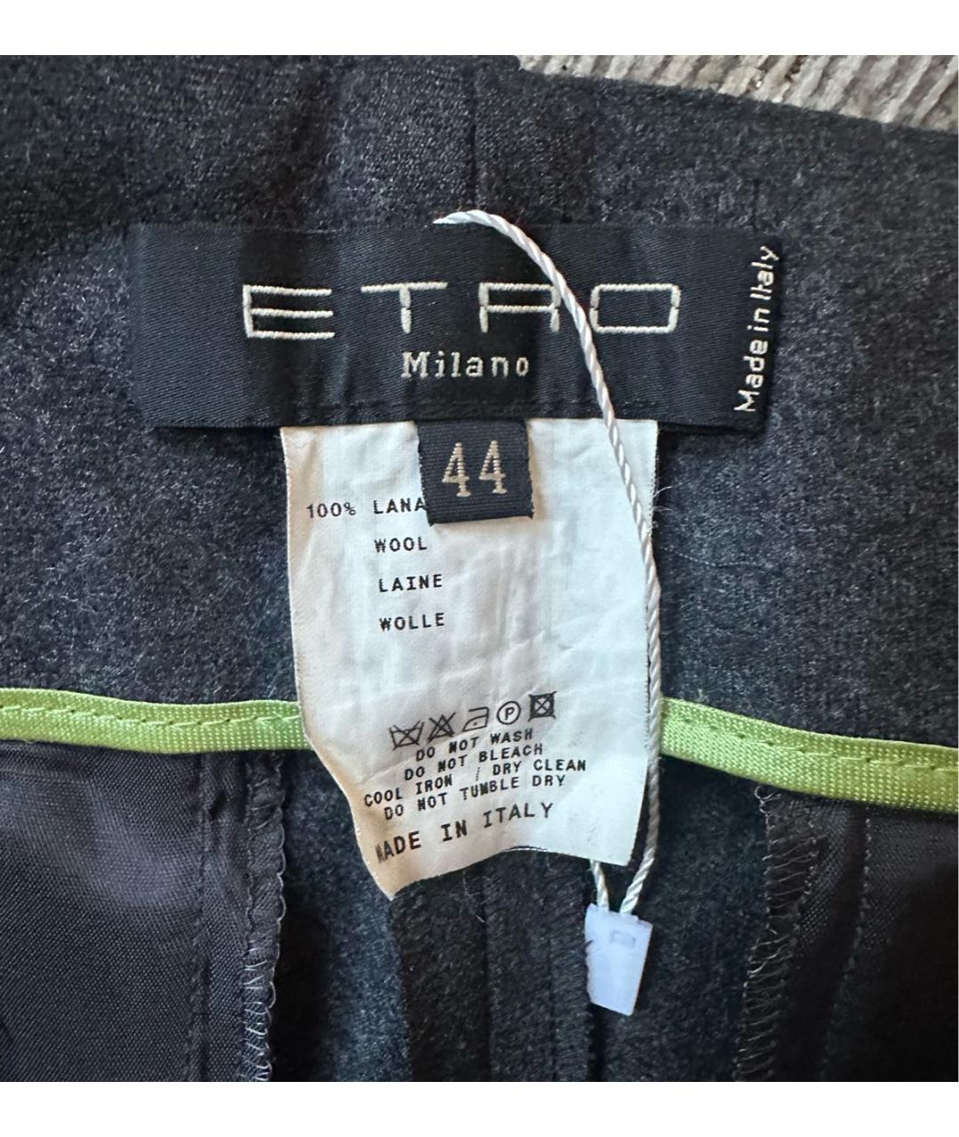 ETRO Серые шерстяные шорты, фото 3