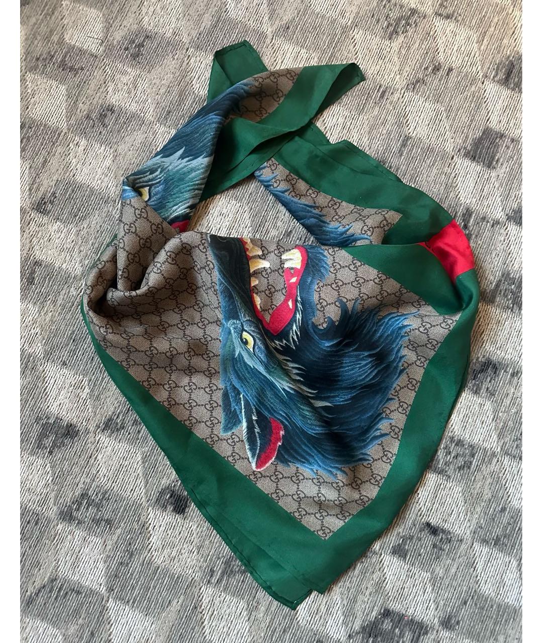 GUCCI Шелковый платок, фото 2