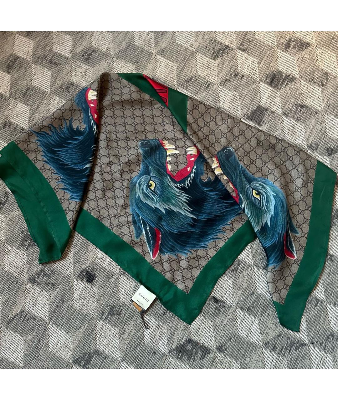 GUCCI Шелковый платок, фото 7