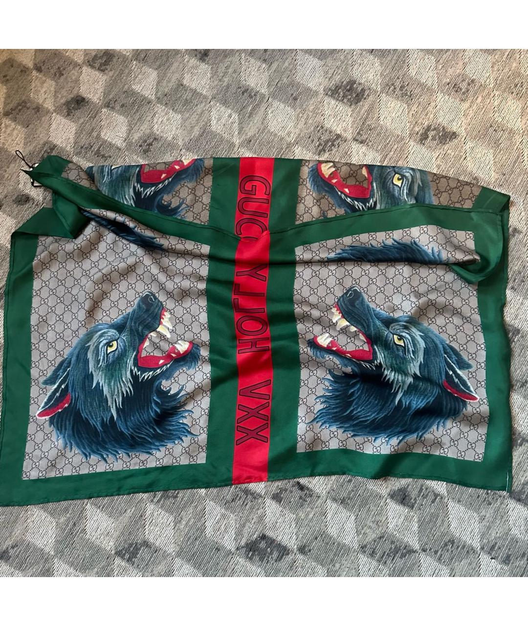 GUCCI Шелковый платок, фото 4