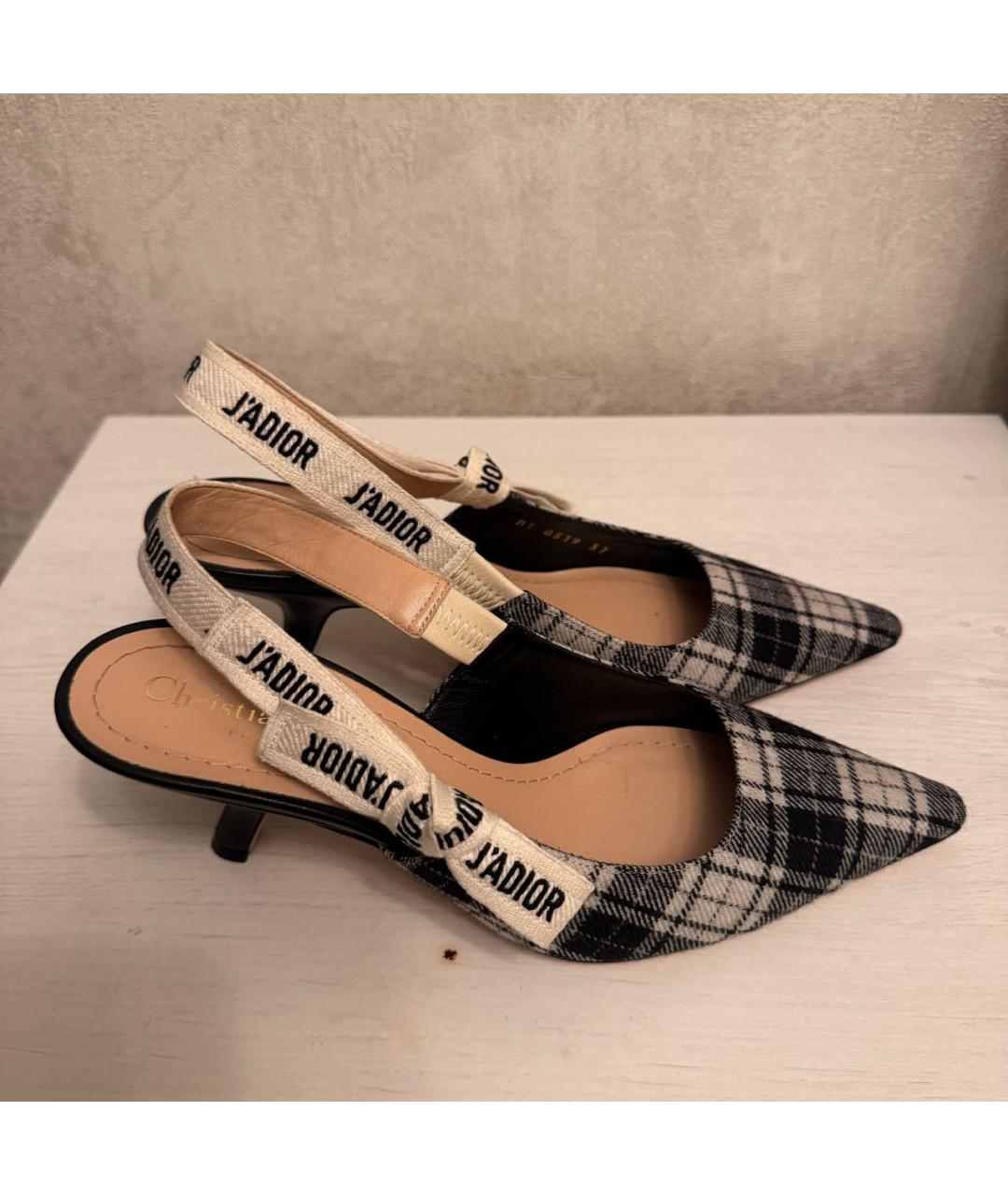 CHRISTIAN DIOR Мульти текстильные мюли, фото 5