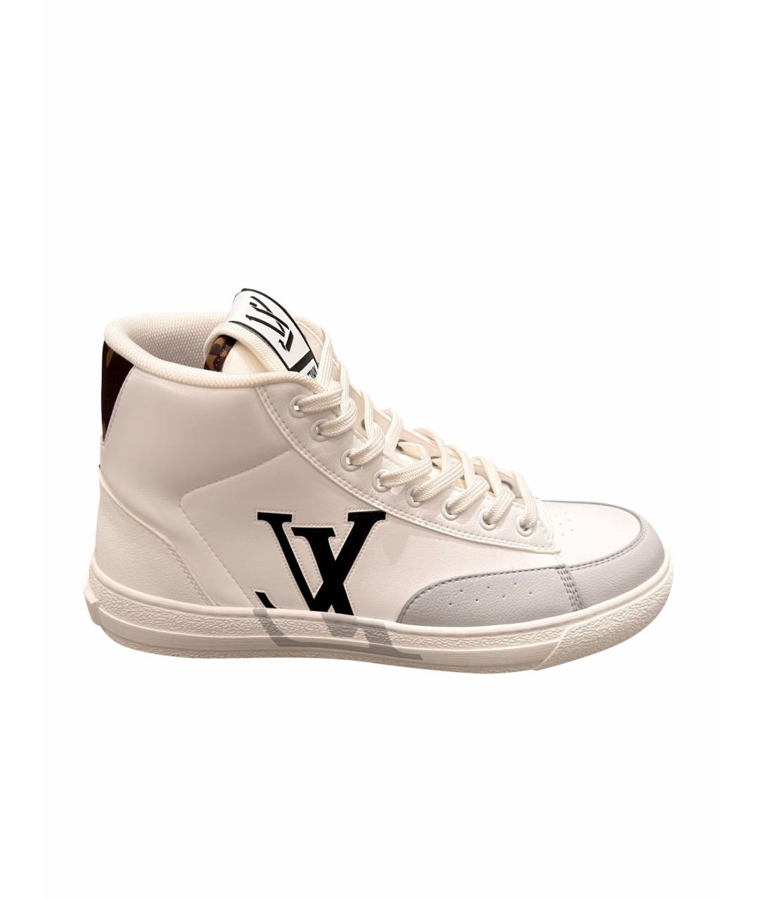 LOUIS VUITTON Белые кожаные кеды, фото 1