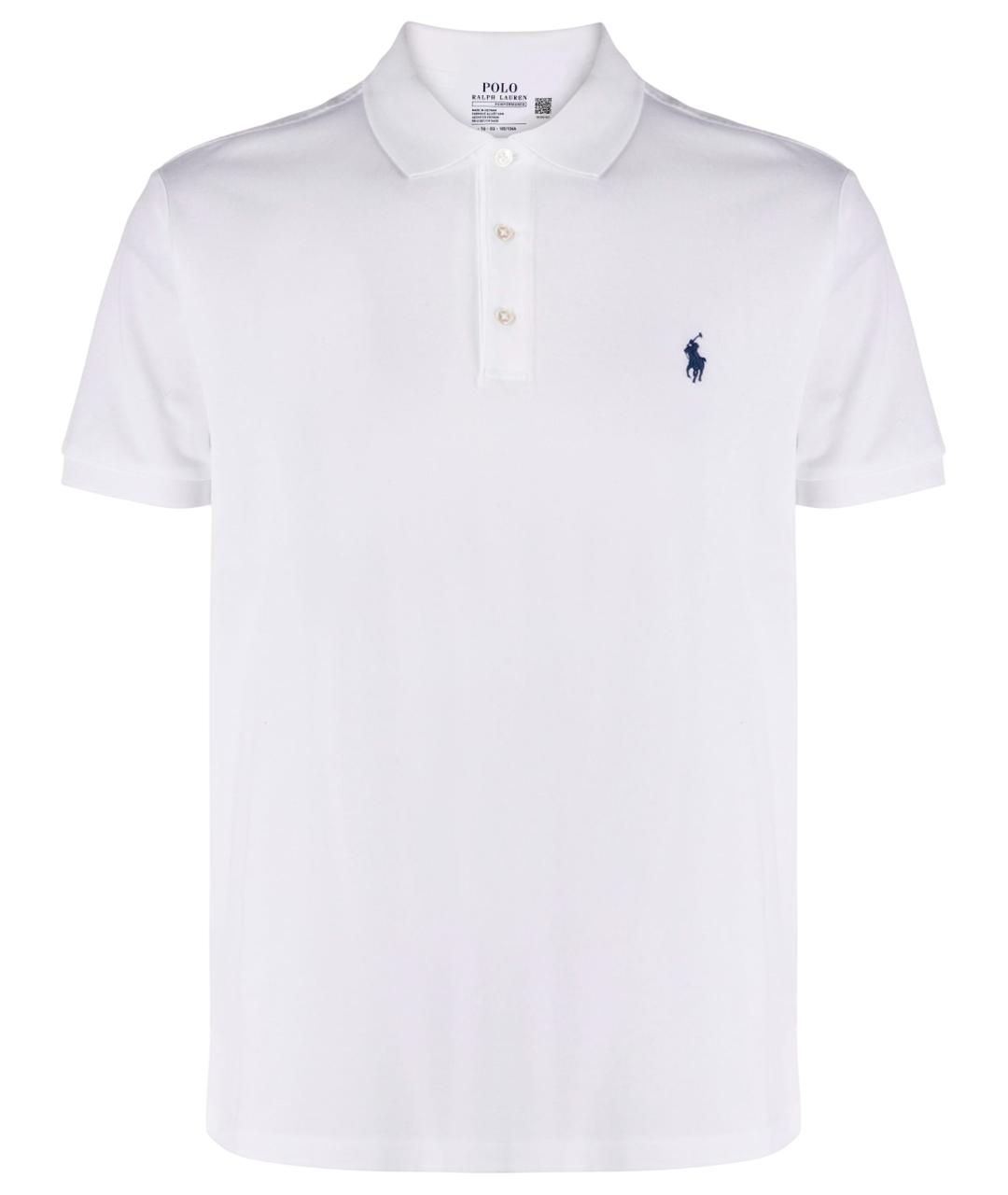 POLO RALPH LAUREN Белое синтетическое поло с коротким рукавом, фото 1